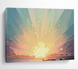 Evening Abstract Canvas Painting Radiant Wall Art MSU6J Evening Abstract Canvas Painting Radiant Wall Art MSU6J