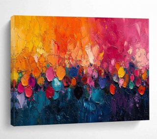 Evening Handmade Impressionist Abstract Canvas Artwork F9VII Evening Handmade Impressionist Abstract Canvas Artwork F9VII