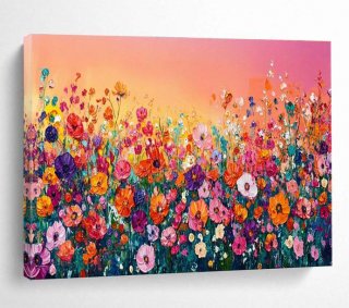 Evening Field Flower Abstract Canvas Wall Art V84X6 Evening Field Flower Abstract Canvas Wall Art V84X6