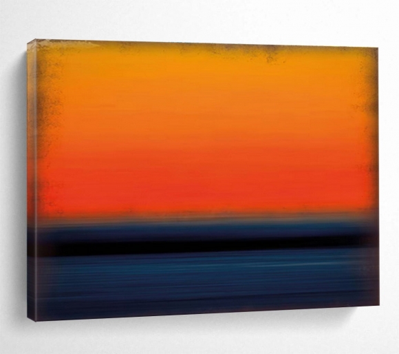 Evening Blue Orange Abstract Canvas Wall Art XLI30 Evening Blue Orange Abstract Canvas Wall Art XLI30