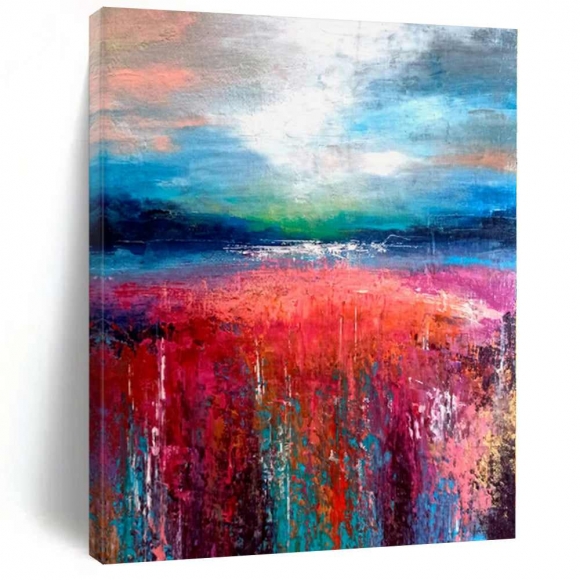Sunset Field Abstract Acrylic Oversized Canvas Wall Art B8PAA Sunset Field Abstract Acrylic Oversized Canvas Wall Art B8PAA