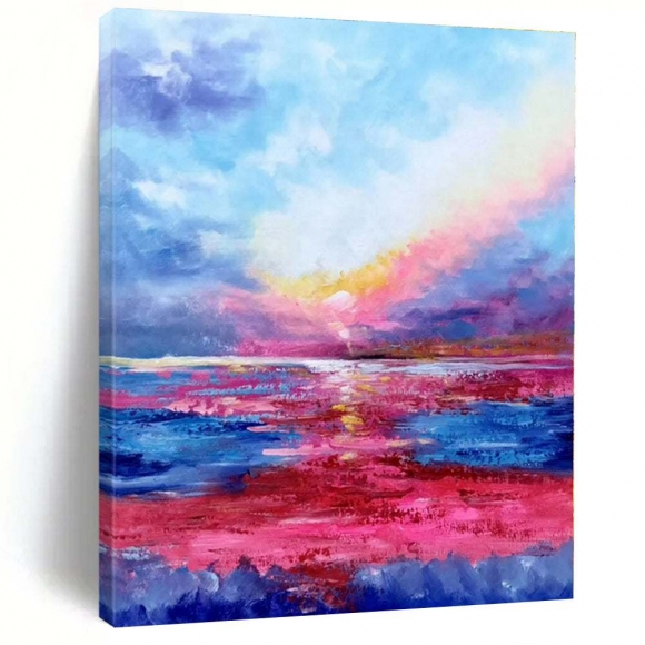 Sunset Abstract Coastal Painting Canvas Wall Art N50GE Sunset Abstract Coastal Painting Canvas Wall Art N50GE