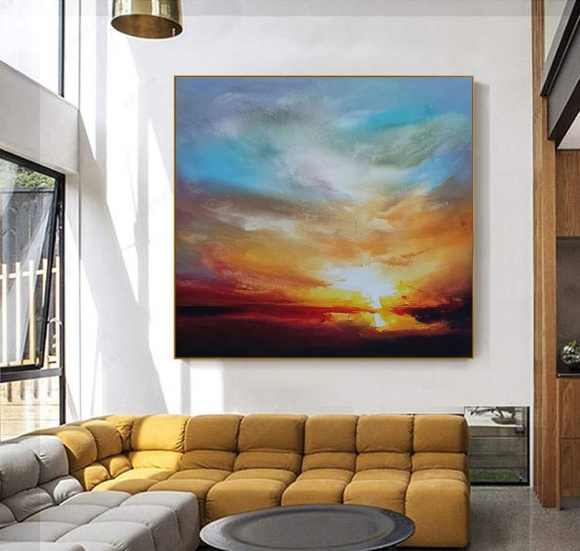 Landscape Ocean-inspired Sky Evening Abstract Canvas Wall Art YL9A1 Landscape Ocean-inspired Sky Evening Abstract Canvas Wall Art YL9A1