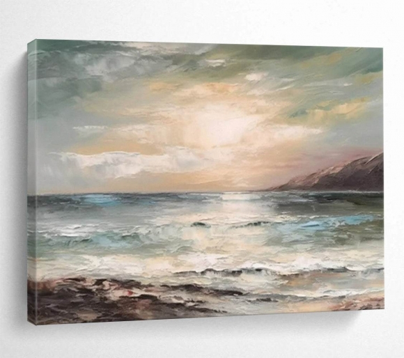 Evening Sea View Serene Bedroom Abstract Wall Art IIO8Z Evening Sea View Serene Bedroom Abstract Wall Art IIO8Z