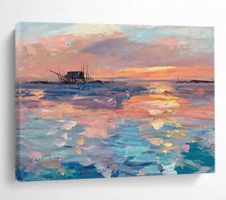 Sunset Handmade Hand-painted Water Abstract Wall Art DS0JL Sunset Handmade Hand-painted Water Abstract Wall Art DS0JL