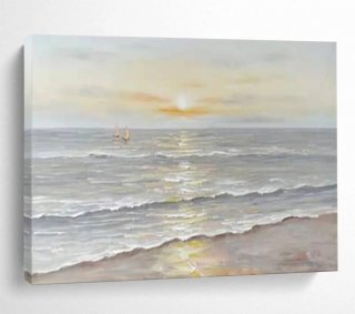 Landscape Hand-painted Handmade Serene Coastal Seaside Abstract Wall Art I8UX7 Landscape Hand-painted Handmade Serene Coastal Seaside Abstract Wall Art I8UX7