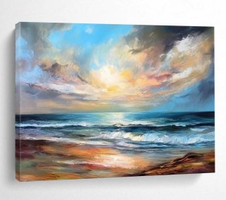 Sunset Vibrant Seaside Idyllic Living Abstract Wall Art U8DFR Sunset Vibrant Seaside Idyllic Living Abstract Wall Art U8DFR