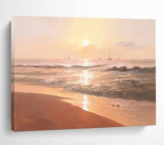 Golden Handmade Original Evening Coastal Abstract Wall Art IA164 Golden Handmade Original Evening Coastal Abstract Wall Art IA164