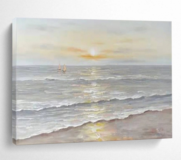 Evening Beach Abstract Acrylic Serene Wall Art X5VJO Evening Beach Abstract Acrylic Serene Wall Art X5VJO