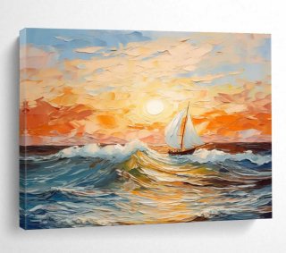 Evening Coastal Abstract Canvas Painting Wall Art 8J0M1 Evening Coastal Abstract Canvas Painting Wall Art 8J0M1