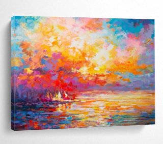 Sunset Scenic Abstract Canvas Painting Wall Art OA7TM Sunset Scenic Abstract Canvas Painting Wall Art OA7TM