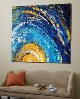 Landscape Sunset Painting Canvas Artwork Abstract Wall Art MITX6 Landscape Sunset Painting Canvas Artwork Abstract Wall Art MITX6