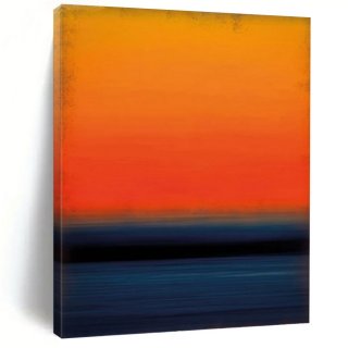 Sunset Field Blue Orange Canvas Wall Art Y8WTA Sunset Field Blue Orange Canvas Wall Art Y8WTA