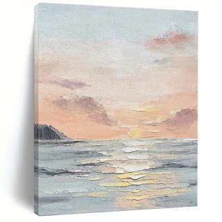 Sunset Sea Blue Orange Pink Abstract Canvas Wall Art P8HZE Sunset Sea Blue Orange Pink Abstract Canvas Wall Art P8HZE