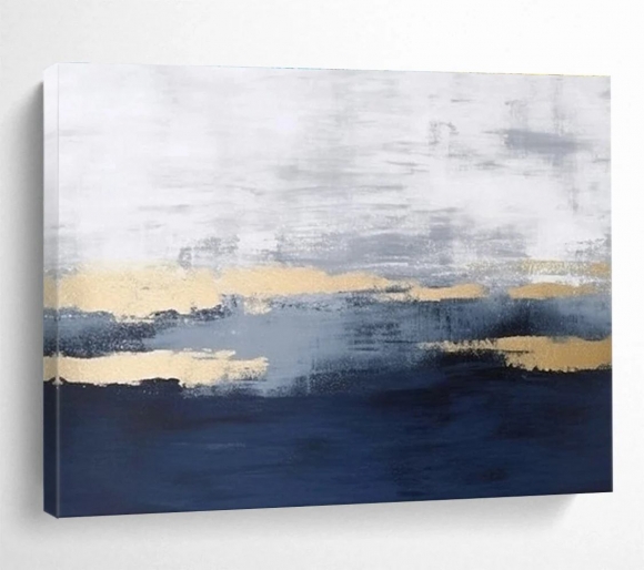 Sunset Original Hand-painted Painting Canvas Reflections Abstract 1G08S