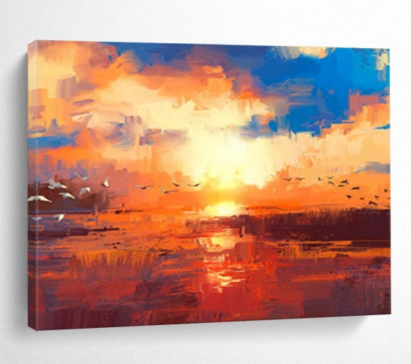 Sunset Bird Abstract Canvas Painting Wall Art KYX0G Sunset Bird Abstract Canvas Painting Wall Art KYX0G