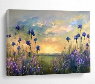 Floral Original Landscape Serene Meadow Abstract Canvas Wall Art BF4KM Floral Original Landscape Serene Meadow Abstract Canvas Wall Art BF4KM