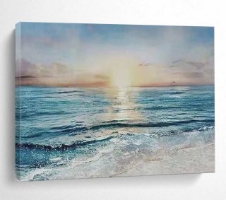 Ocean Sunset Beach Abstract Acrylic Wall Art D7VVO Ocean Sunset Beach Abstract Acrylic Wall Art D7VVO