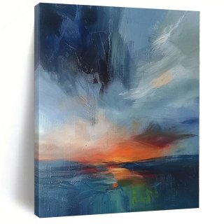 Sunset Abstract Seaside Acrylic Massive Canvas Wall Art 42BX6 Sunset Abstract Seaside Acrylic Massive Canvas Wall Art 42BX6