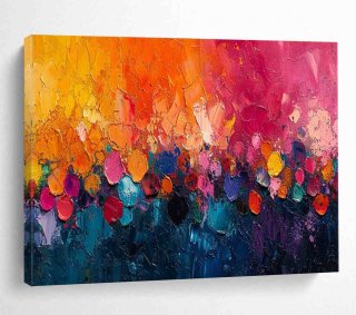 Sunset Abstract Impressionist Canvas Painting Wall Art I8BPR Sunset Abstract Impressionist Canvas Painting Wall Art I8BPR