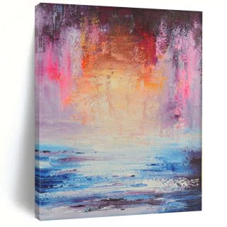Sunset Seaside Abstract Acrylic Extensive Canvas Wall Art FA5O7 Sunset Seaside Abstract Acrylic Extensive Canvas Wall Art FA5O7
