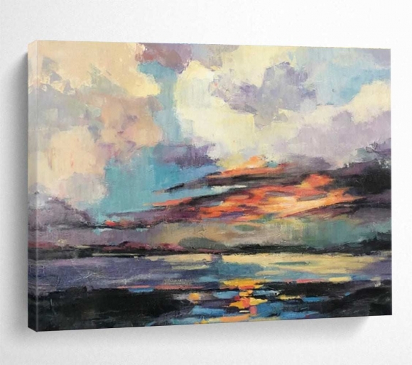 Evening Beach Boho Abstract Painting Wall Art S6KUT Evening Beach Boho Abstract Painting Wall Art S6KUT