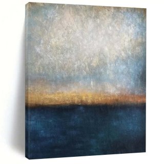 Evening Beach Blue Orange Abstract Wall Art UIB7S Evening Beach Blue Orange Abstract Wall Art UIB7S