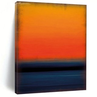 Evening Field Blue Orange Canvas Wall Art M3C16 Evening Field Blue Orange Canvas Wall Art M3C16