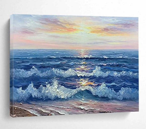 Waves Original Hand-painted Abstract Coastal Room Abstract Wall Art ZGB07 Waves Original Hand-painted Abstract Coastal Room Abstract Wall Art ZGB07