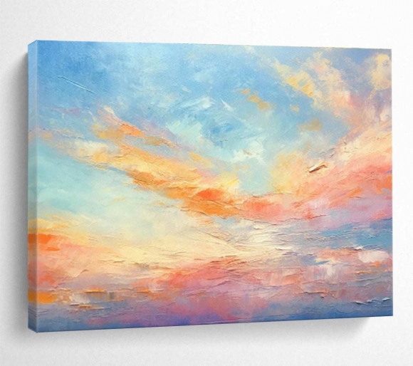 Sky Evening Minimal Abstract Painting Canvas Wall Art 7X7ON Sky Evening Minimal Abstract Painting Canvas Wall Art 7X7ON
