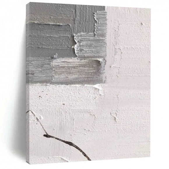 Gray White Textured Patchwork Blocks Wall Art 5P3YR Gray White Textured Patchwork Blocks Wall Art 5P3YR