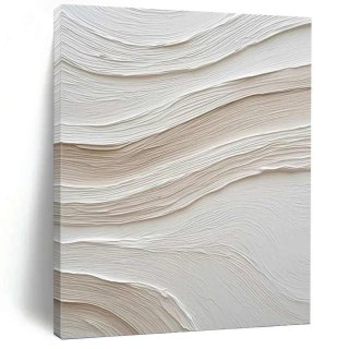 Original Hand-painted White Coastal Minimalist Abstract Canvas Artwork 96Z2O Original Hand-painted White Coastal Minimalist Abstract Canvas Artwork 96Z2O