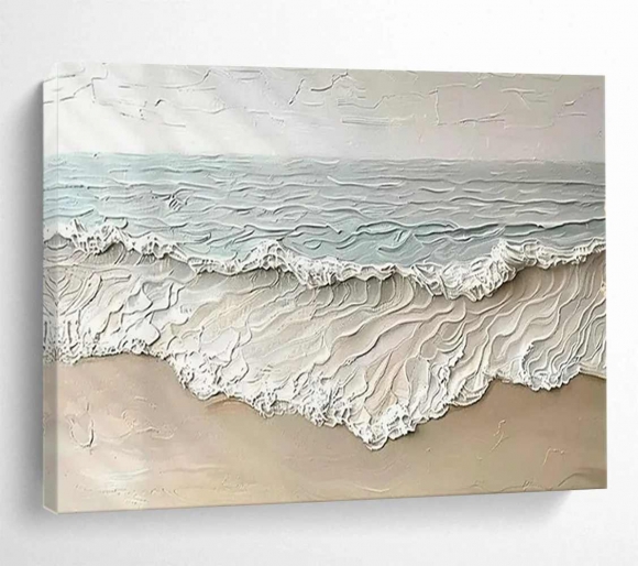 Beach Waves Coastal Textured Entryway Abstract Wall Art 07JC7 Beach Waves Coastal Textured Entryway Abstract Wall Art 07JC7