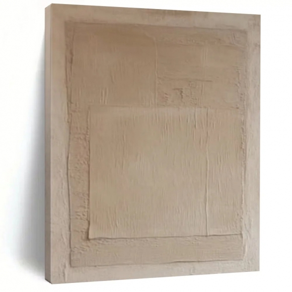 Desert Beige Textured Sandstone Layers Wall Artwork F45SE