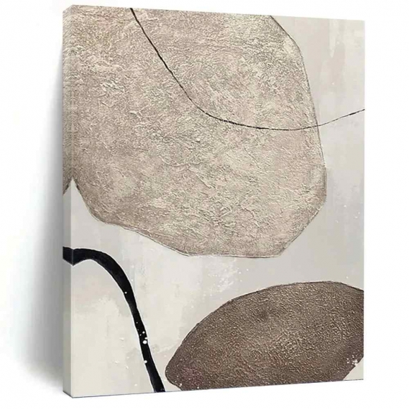 Nature Neutral Brown Abstract Textured Artwork FWX84