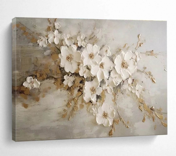 Floral Luxury Elegant Textured Abstract Wall Art YEJK4