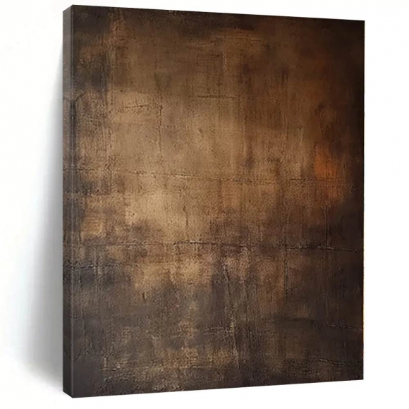 Brown Abstract Rustic Textured Acrylic Canvas Wall Art PZEY7 Brown Abstract Rustic Textured Acrylic Canvas Wall Art PZEY7