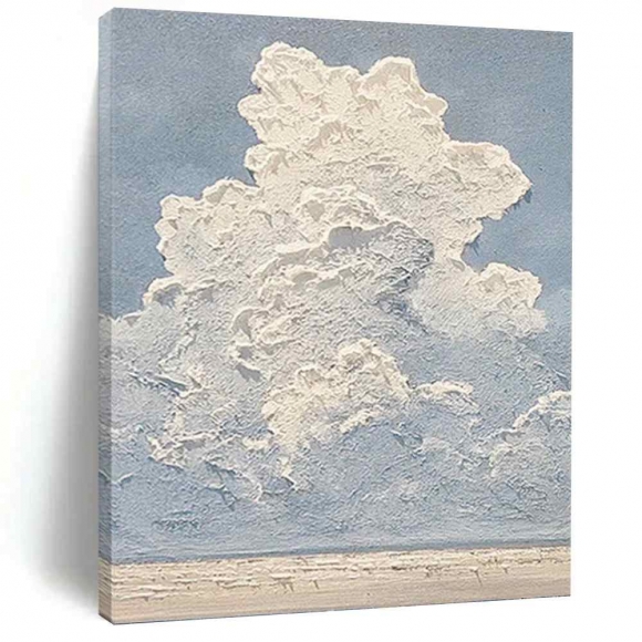Sky Blue White Textured Abstract Wall Art O29X3 Sky Blue White Textured Abstract Wall Art O29X3