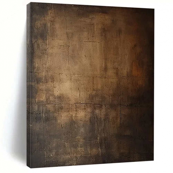 Brown Rustic Abstract Industrial Textured Canvas Artwork YGY0A Brown Rustic Abstract Industrial Textured Canvas Artwork YGY0A
