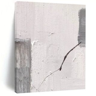 City White Gray Textured Cracks Wall Art DI4BC