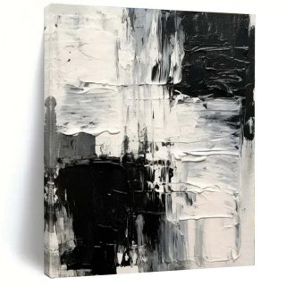 White Black Contemporary Abstract Textured Wall Art 817RI White Black Contemporary Abstract Textured Wall Art 817RI