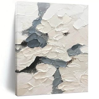 Gray White Abstract Textured Canvas Artwork D0XBS Gray White Abstract Textured Canvas Artwork D0XBS