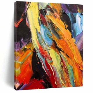 Urban Abstract Textured Canvas Color Artwork 1KUZH