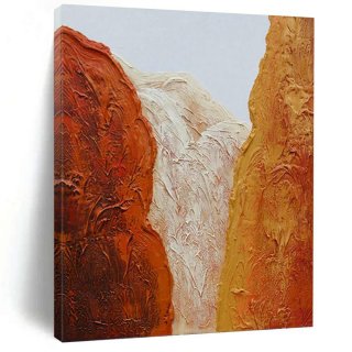 Desert Orange White Yellow Textured Wall Art WOAC2 Desert Orange White Yellow Textured Wall Art WOAC2