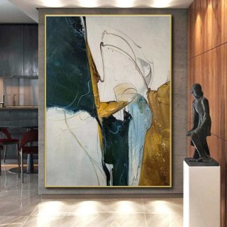 Office Days Nature White Abstract Canvas Artwork ZWZ56 Office Days Nature White Abstract Canvas Artwork ZWZ56