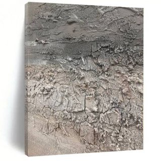 Industrial Texture Gray Abstract Canvas Artwork ZDPH2