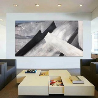Black Oversized Canvas Painting Abstract Canvas Artwork XN2VS Black Oversized Canvas Painting Abstract Canvas Artwork XN2VS