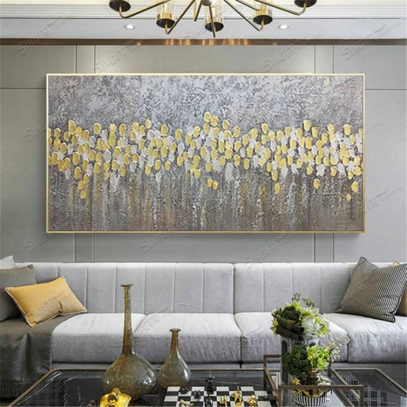 Oversized Original Handmade Leaf Abstract Canvas Artwork for Office XKNE2 Oversized Original Handmade Leaf Abstract Canvas Artwork for Office XKNE2