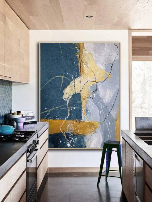 Hallway Original Gray Minimalist Abstract Canvas Wall Art 01FUM Hallway Original Gray Minimalist Abstract Canvas Wall Art 01FUM
