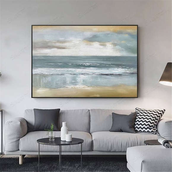 Room Handmade Hallway Coastal Gray Abstract Canvas Artwork 67H0G Room Handmade Hallway Coastal Gray Abstract Canvas Artwork 67H0G